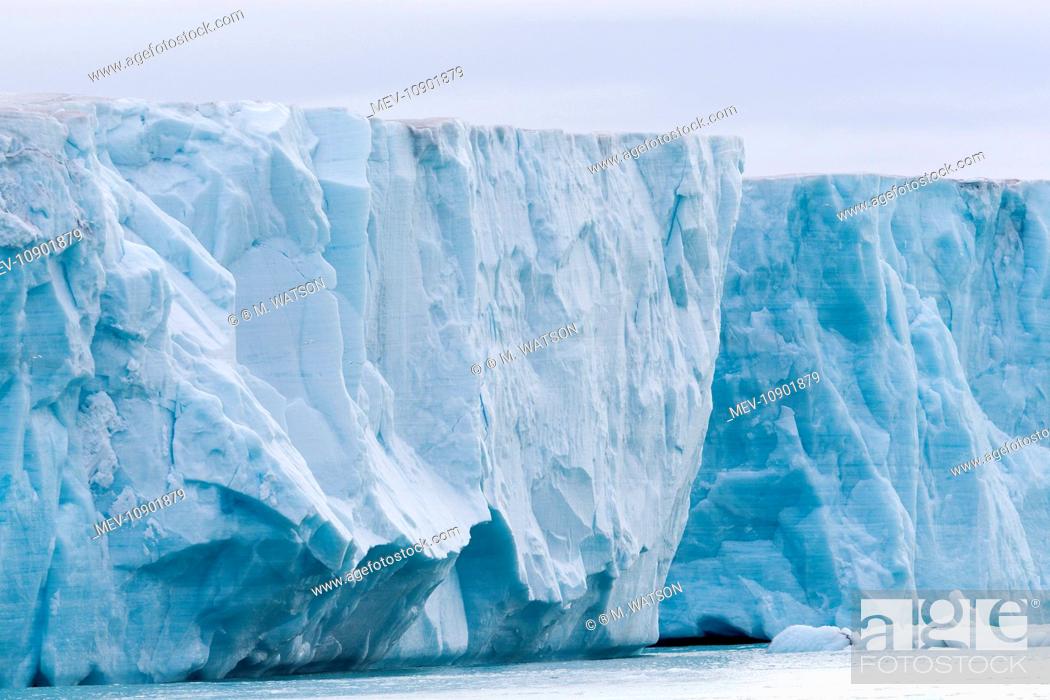 Stock Photo: Brasvell's Glacier. Nordaustlandet, Spitzbergern, Svalbard, Norway.
