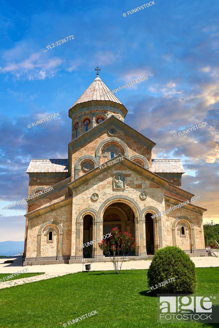 Stock Photo: Pictures & images of Georgian Classica style church at The Monastery of St. Nino at Bodbe, a Georgian Orthodox monastic complex and the seat of the Bishops of.