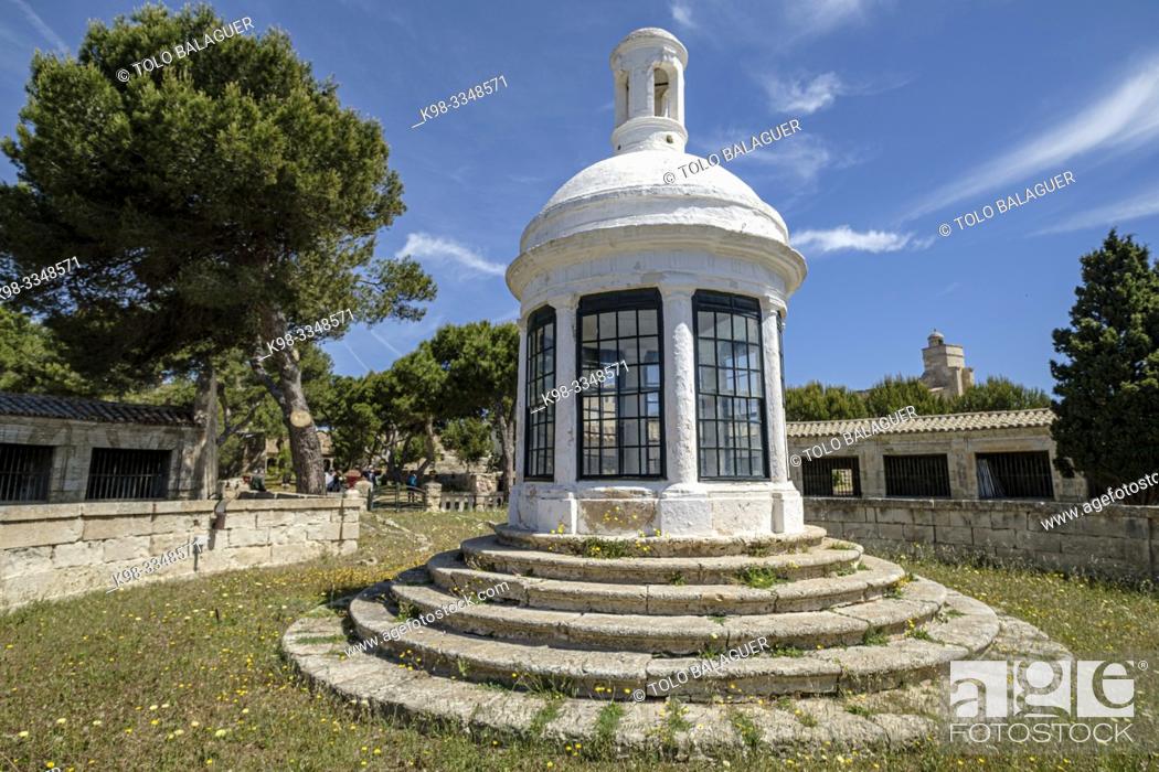 Stock Photo: Circular chapel, Lazareto de Mahón, Península de San Felipet, puerto de Mahón, Menorca, balearic islands, Spain.