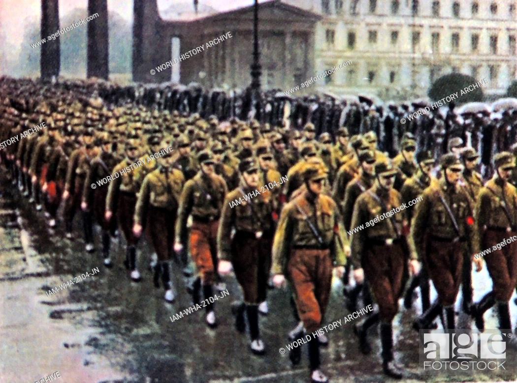 Parade WW II German Photo  ...Brown Shirt 