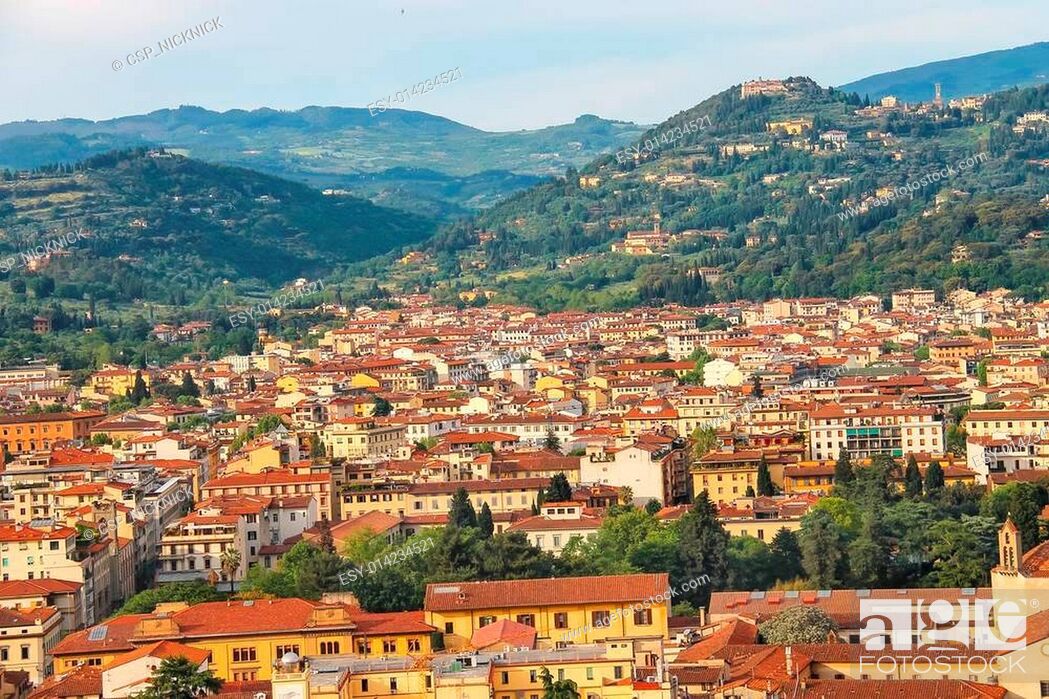 Stock Photo: Top view of the historic center of Florence, Italy.