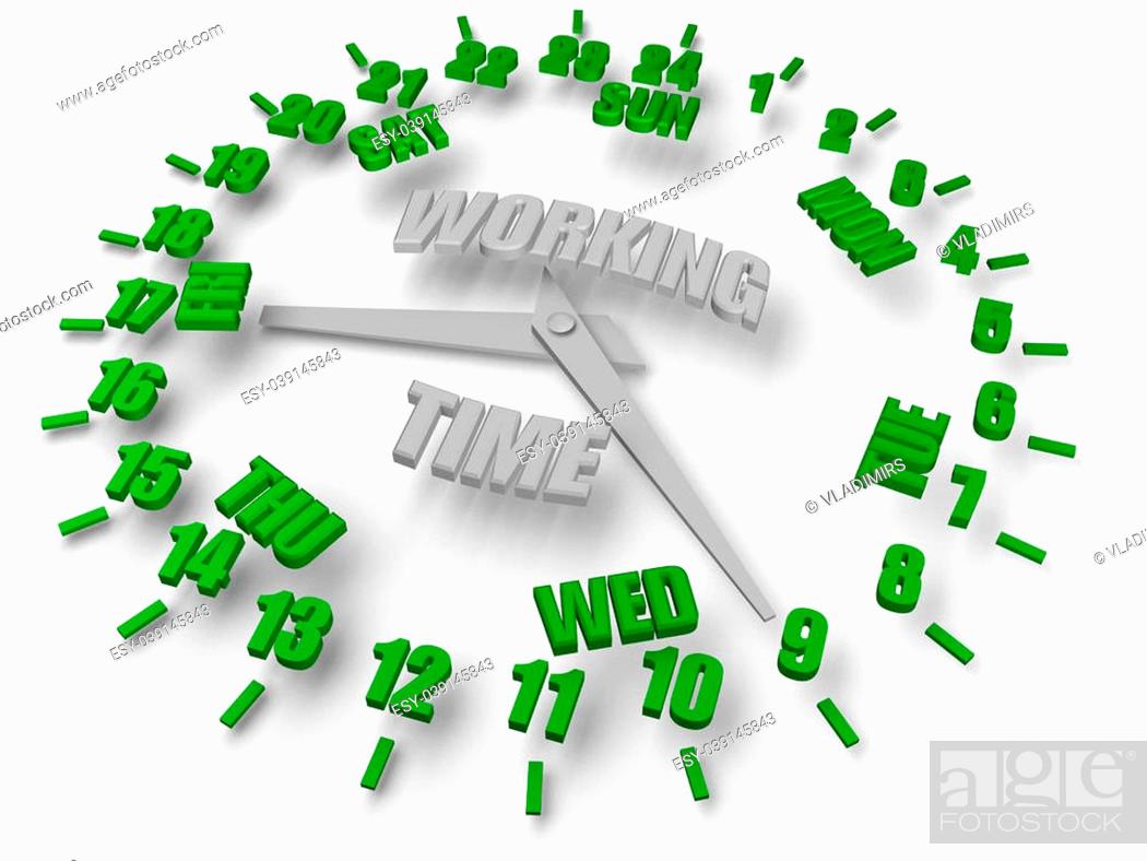Stock Photo: working time 24 hours and 7 days. open twenty four hour.
