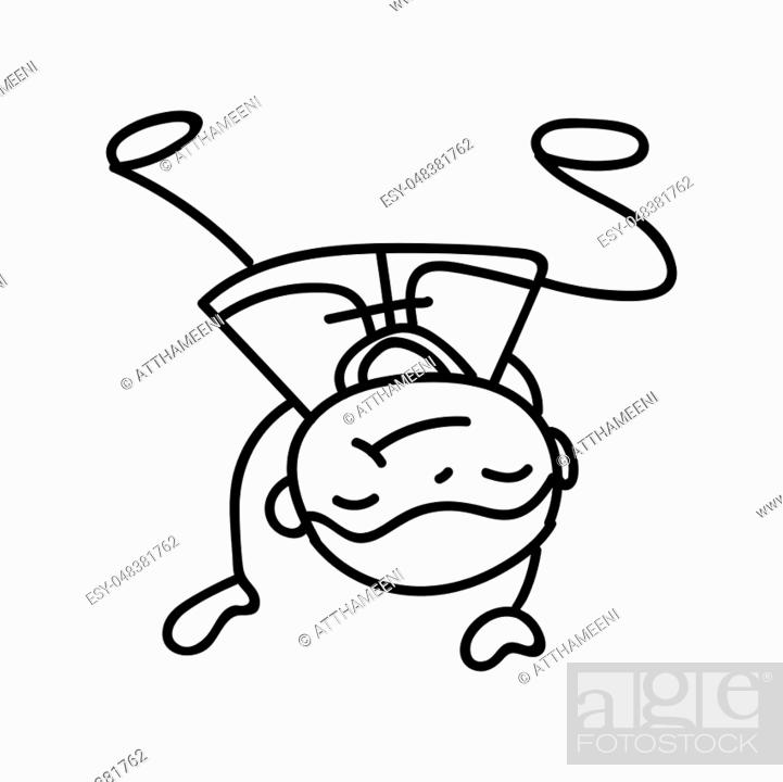 hand drawing cartoon character kid playing and jumping. Happy Chinese New  Year concept, Stock Vector, Vector And Low Budget Royalty Free Image. Pic.  ESY-048381762 | agefotostock