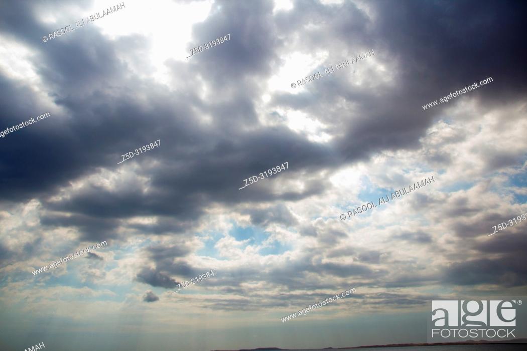 Stock Photo: Sharm El-Shaikh, Egypt - November 2, 2018:- photo for Red Sea In the Egyptian city of Sharm el-Sheikh, which showing water and clouds.