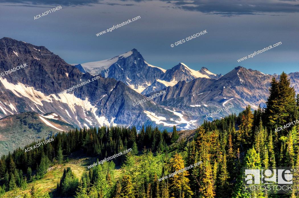 Stock Photo: Purcell Mountains 2 from Echo Lake, Kootenay region, BC, Canada.