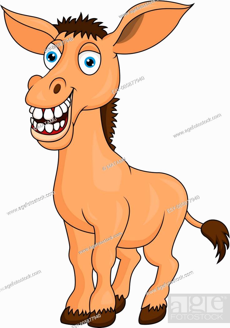 Smiling donkey cartoon, Stock Vector, Vector And Low Budget Royalty Free  Image. Pic. ESY-005877940 | agefotostock