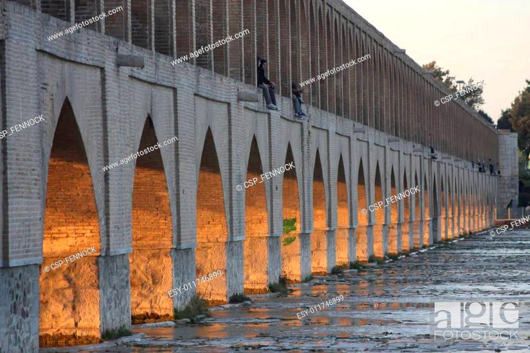 Stock Photo: Bridge over Zayandeh River.