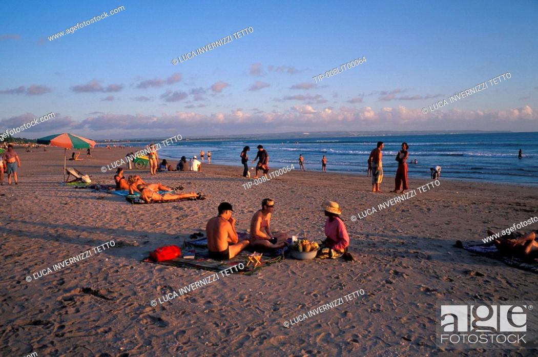 Stock Photo: Indonesia, Bali, Kuta, Legian Beach.