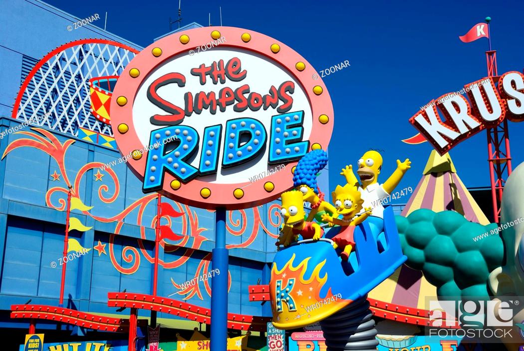 simpsons ride universal studios, Stock Photo, Picture And Royalty Free  Image. Pic. WR0742479 | agefotostock