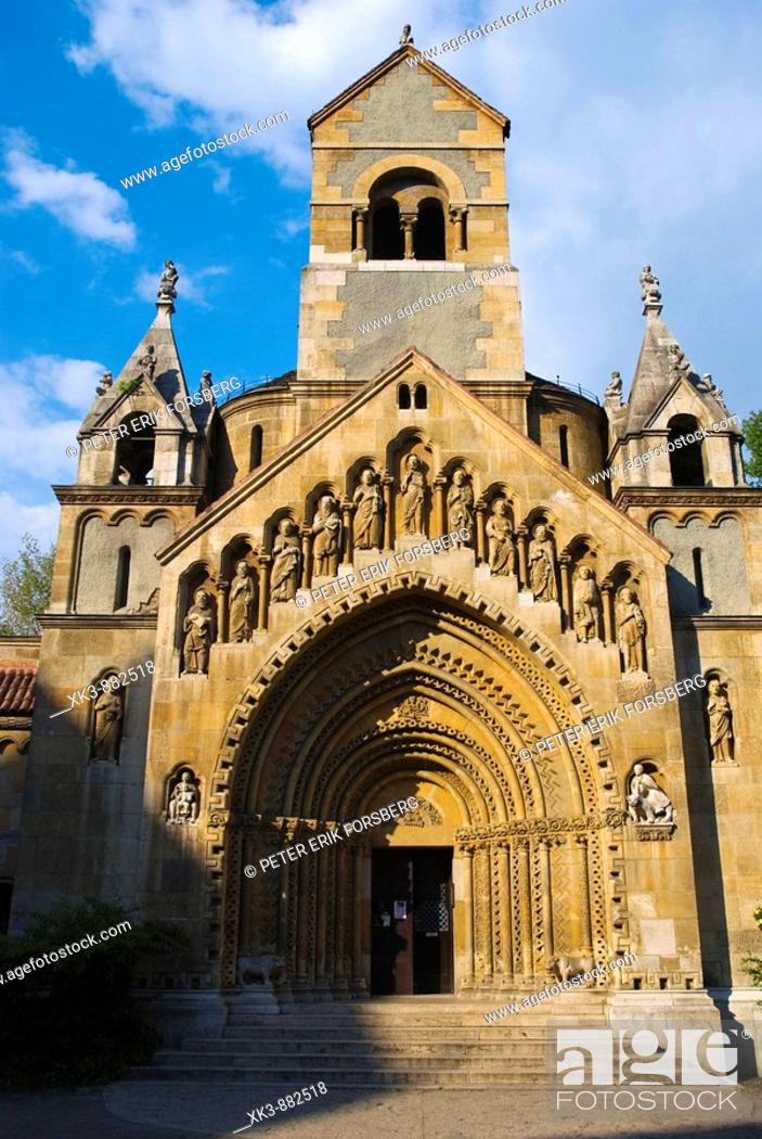 Stock Photo: Japi Kapolna church in Varosliget the City Park in Budapest Hungary Europe.