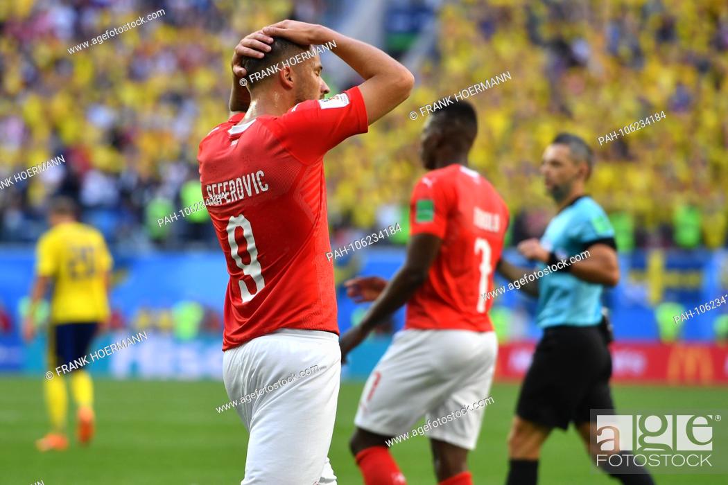 Stock Photo: Haris SEFEROVIC (SUI), disappointment, frustrated, disappointed, frustratedriert, dejected , , after missed goal chance, action, single picture.