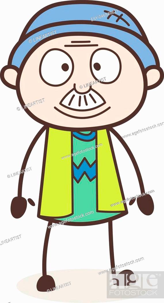 Cartoon Grandfather Smiley Face Vector Illustration, Stock Vector, Vector  And Low Budget Royalty Free Image. Pic. ESY-046549821 | agefotostock