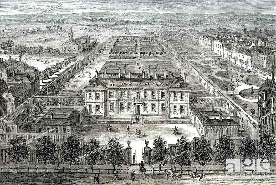 Stock Photo: Burlington House, 1700, London, England.