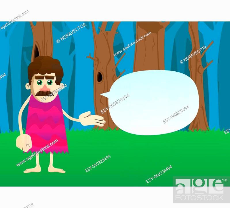 Cartoon prehistoric man giving a hand. Vector illustration of a man from  the stone age greeting you, Stock Vector, Vector And Low Budget Royalty  Free Image. Pic. ESY-060328494 | agefotostock
