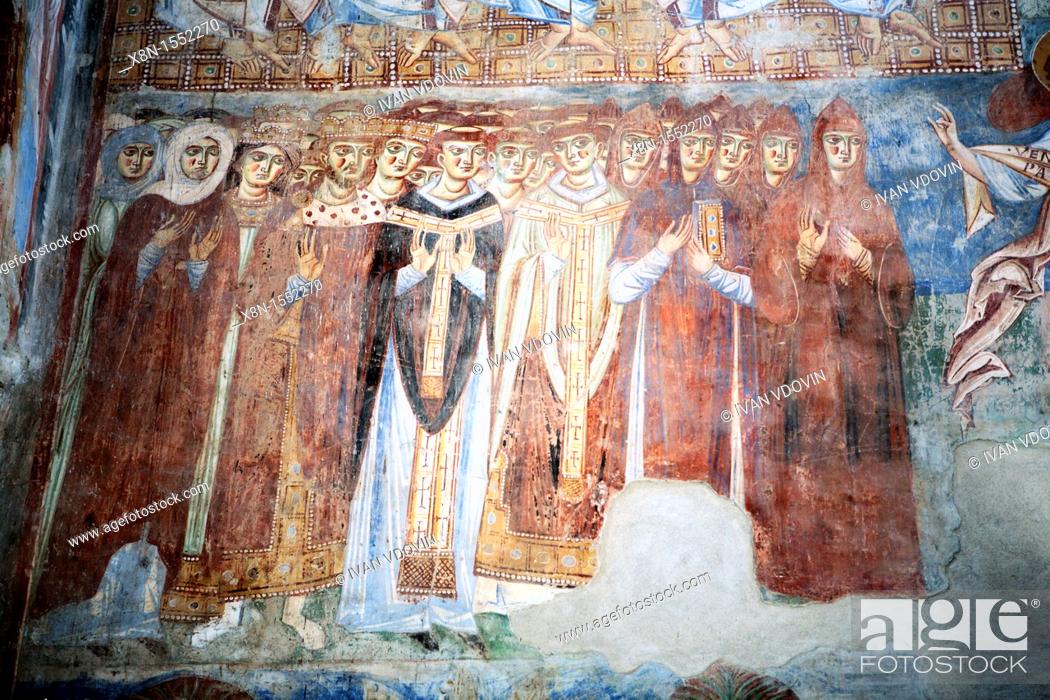 Mural painting in basilica Sant'Angelo in Formis 9th century, Caserta,  Campania, Italy, Foto de Stock, Imagen Derechos Protegidos Pic. X8N-1552270  | agefotostock