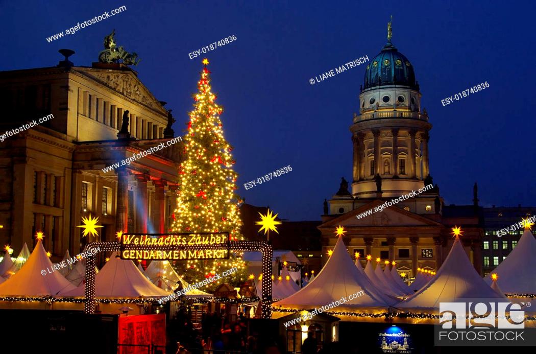 Stock Photo: Berlin Weihnachtsmarkt Gendarmenmarkt - Berlin christmas market Gendarmenmarkt 1.