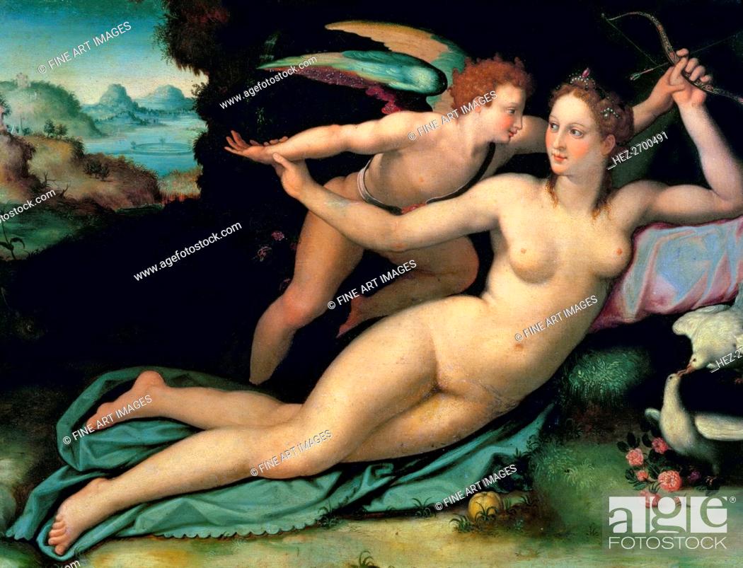 Stock Photo: Venus and Amor.