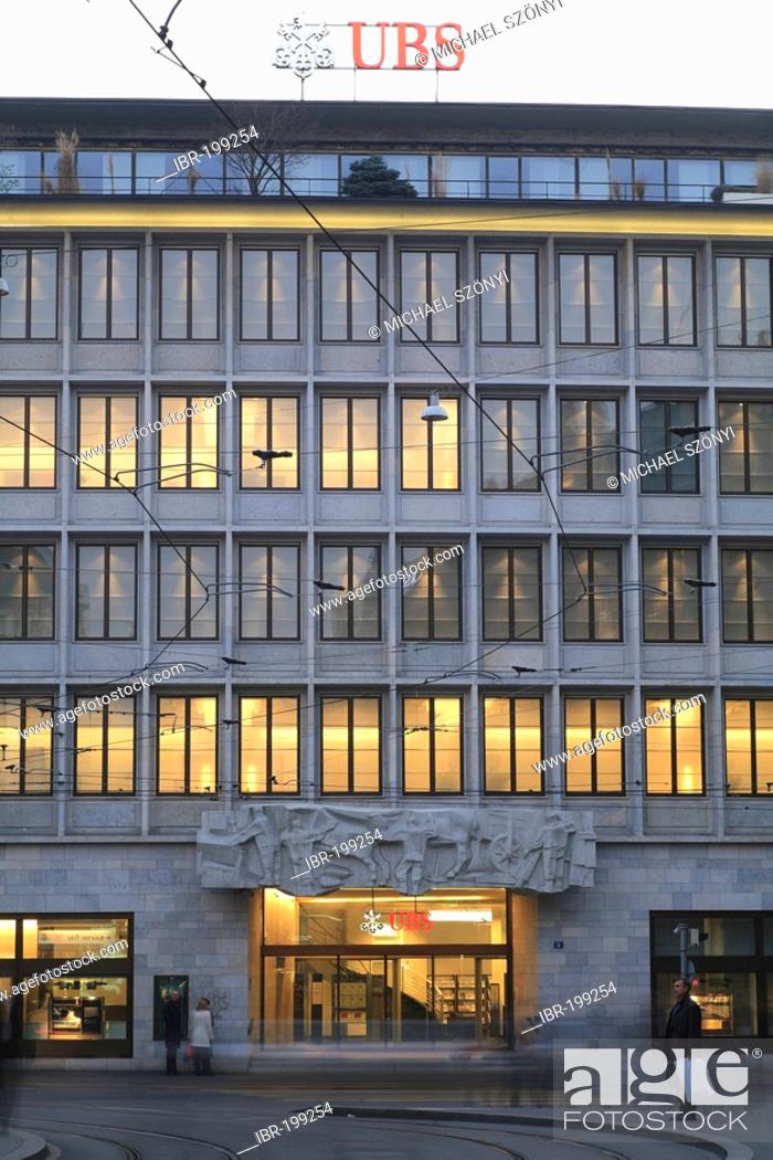 Ubs Bank Building At Paradeplatz Zurich Switzerland Stock Photo