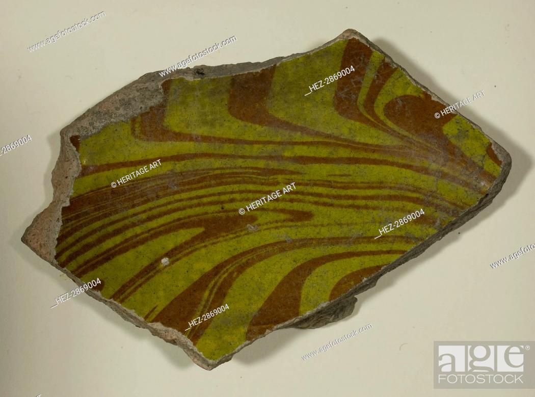 Stock Photo: Fragment of a Bowl, 16th-17th century. Creator: Unknown.