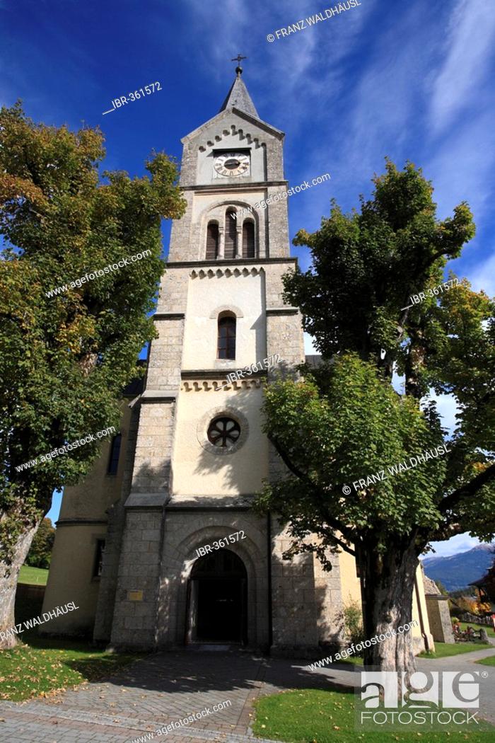 Stock Photo: Church in Ramsau/Dachstein, Austria, Styria.