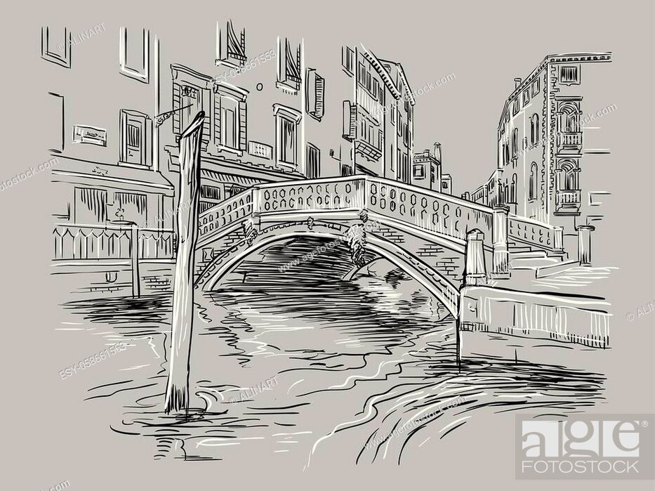 How To Draw Venice | Beautiful landscape drawing around the world with  tutorial - YouTube
