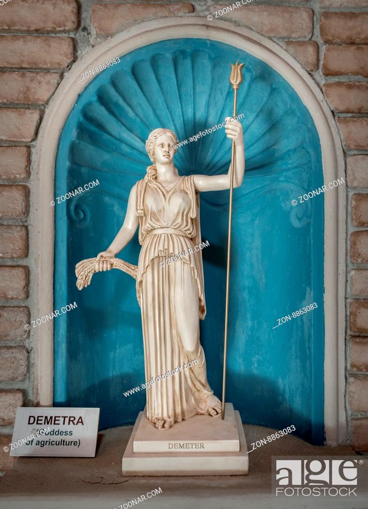 Demeter the ancient Greek goddess of harvest, Stock Photo, Picture And
