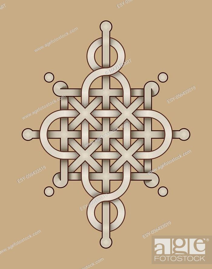 Vector Illustration of a Celtic knot - mystic, decorative symbol with  intertwined engraved lines, Stock Vector, Vector And Low Budget Royalty  Free Image. Pic. ESY-056433519 | agefotostock