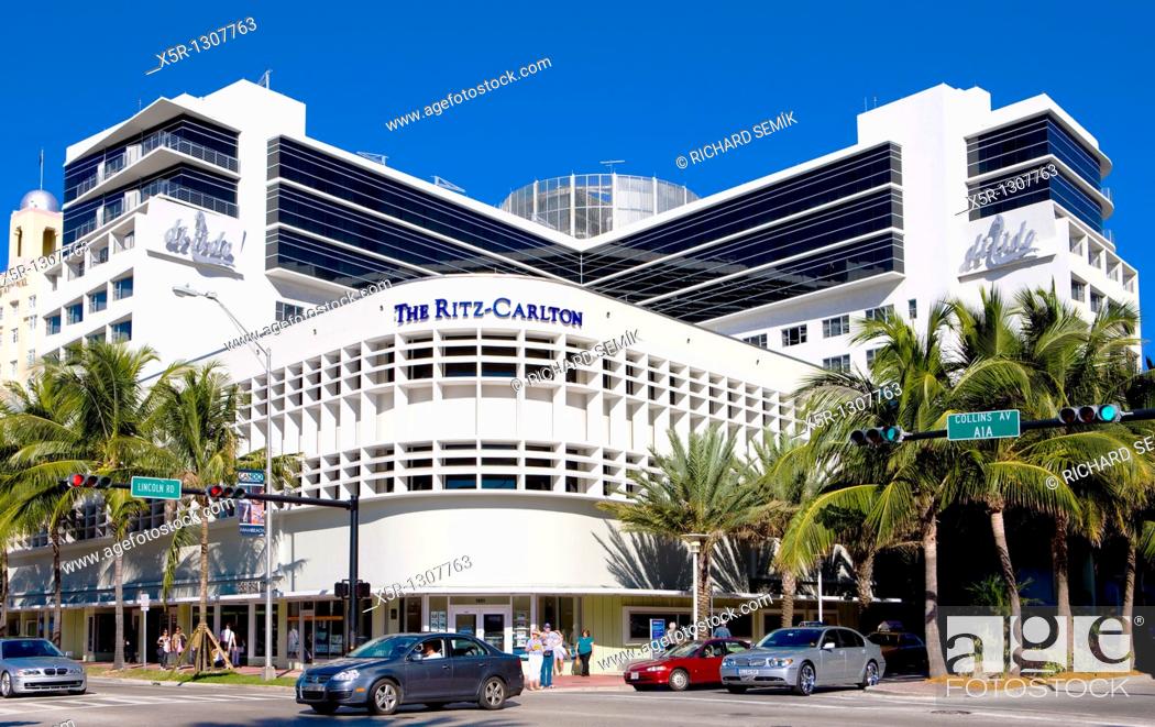 The Ritz-Carlton hotel, The Art Deco District, Miami Beach, Florida, USA,  Stock Photo, Picture And Rights Managed Image. Pic. X5R-1307763 |  agefotostock