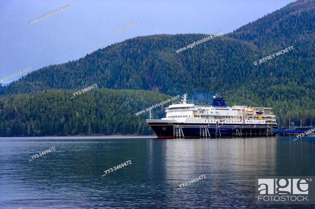 Stock Photo: The M/V Kennicott docked at the Sitka Terminal. Sitka, Alaska, USA. Photography by Jeffrey Wickett, The Alaska Marine Highway System operates along the.