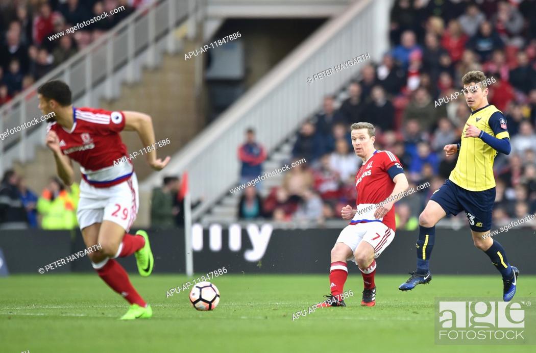 Stock Photo: 2017 FA Cup 5th Round Middlesbrough v Oxford United Feb 18th. February 18th 2017, Middlesbrough, Teesside, England; 5th Round FA Cup football.