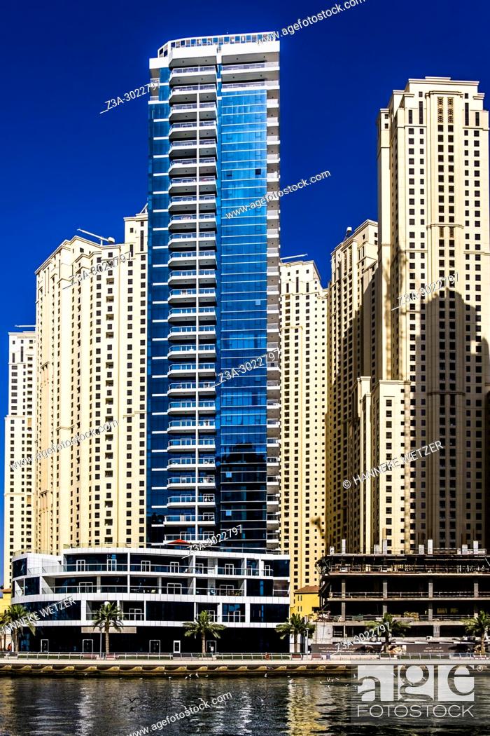 Stock Photo: 5 Star The Address Dubai Marina Hotels in Dubai City, United Arab Emirates.