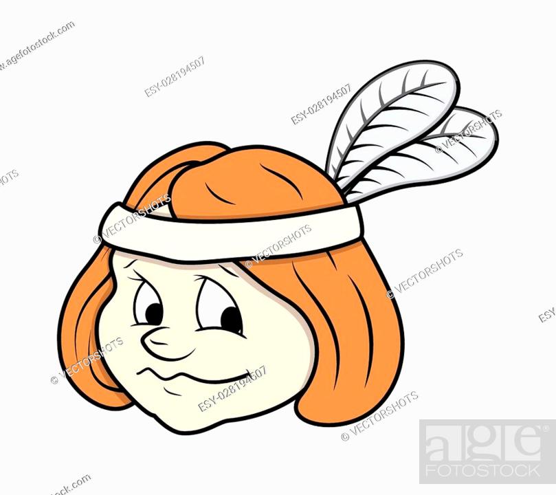 Funny Cartoon Scared Girl Face Expression Vector Illustration, Stock  Vector, Vector And Low Budget Royalty Free Image. Pic. ESY-028194507 |  agefotostock