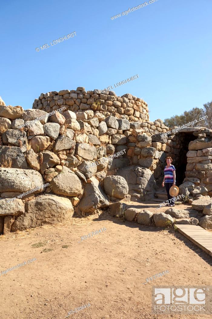 Stock Photo: Nuraghe La Prisgiona Archaeological Site, Arzachena, Sardinia, Italy.