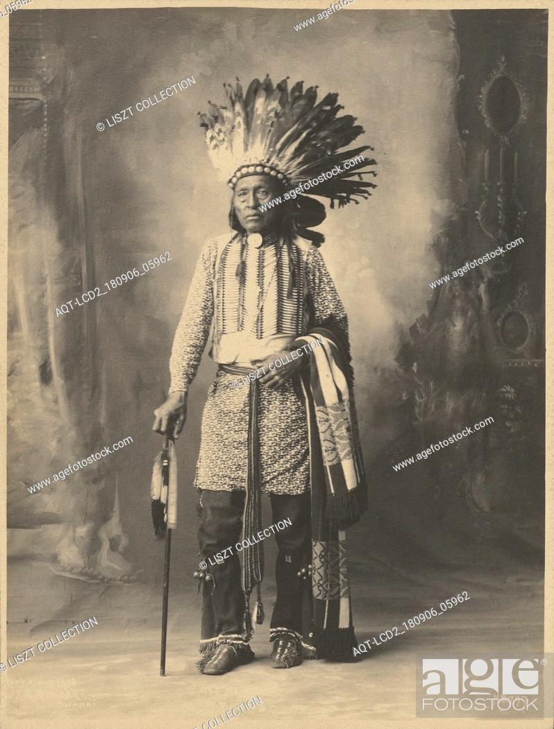 Stock Photo: Native American Male; Adolph F. Muhr (American, died 1913), Frank A. Rinehart (American, 1861 - 1928); 1898; Platinum print; 23.5 x 17.