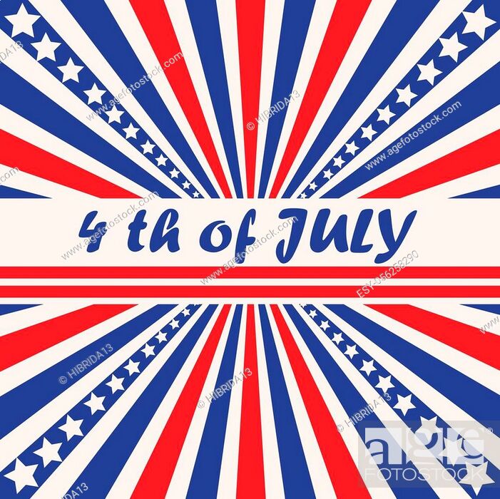 Stock Vector: Fourth of July background.