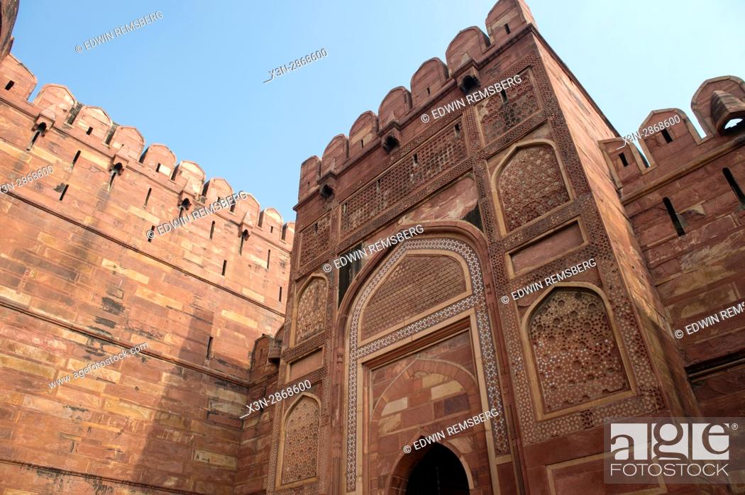 Stock Photo: Agra Fort in Agra, India.