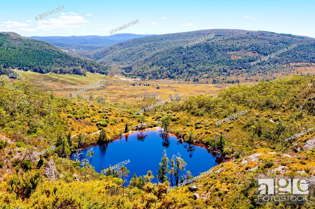 Stock Photo: Wombat Pool photographed from the Marion Lookout track in the Cradle Mountain-Lake St Clair National Park - Tasmania, Australia.