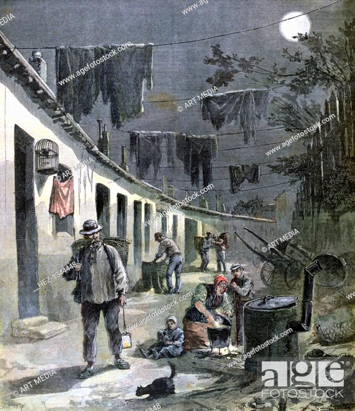 The rag and bone man of Paris, 1892. A print from the Le Petit Journal,  27th August 1892, Stock Photo, Picture And Rights Managed Image. Pic.  HEZ-1344448 | agefotostock