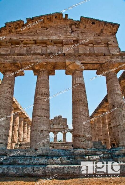 Stock Photo: Paestum temple - Italy.