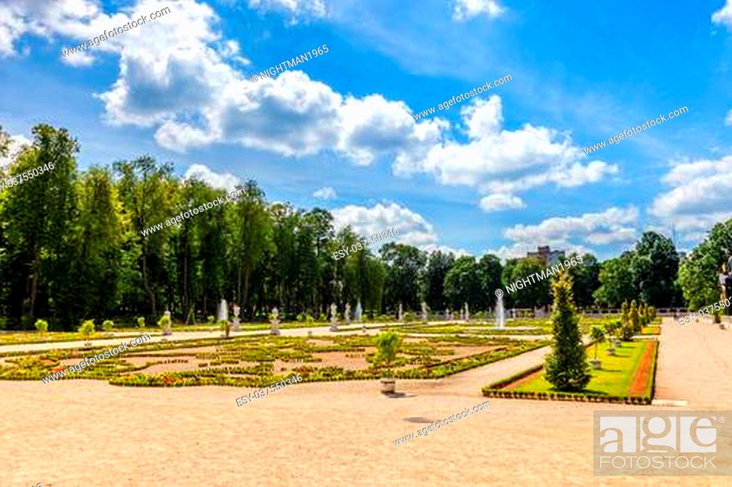 Stock Photo: Gardens of the Palace Branicki in Bialystok, Poland.