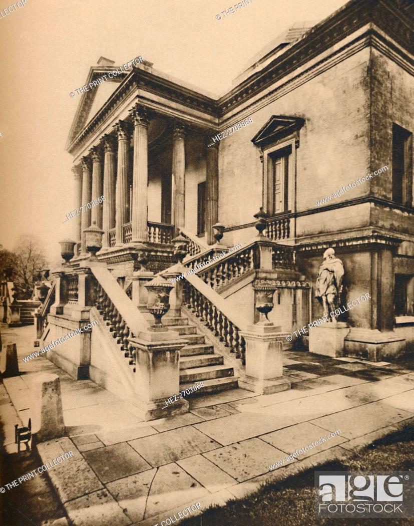 Stock Photo: 'Porticoed Entrance to Chiswick House, An Eighteenth Century Survival', c1935. Creator: King.