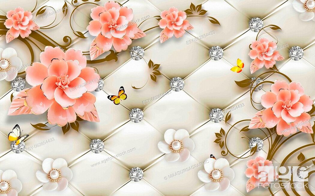 Customize wallpaper papel de parede HD pink 3D circle flowers 3D ... |  Flower wall decor, Hd flowers, Wallpaper stickers