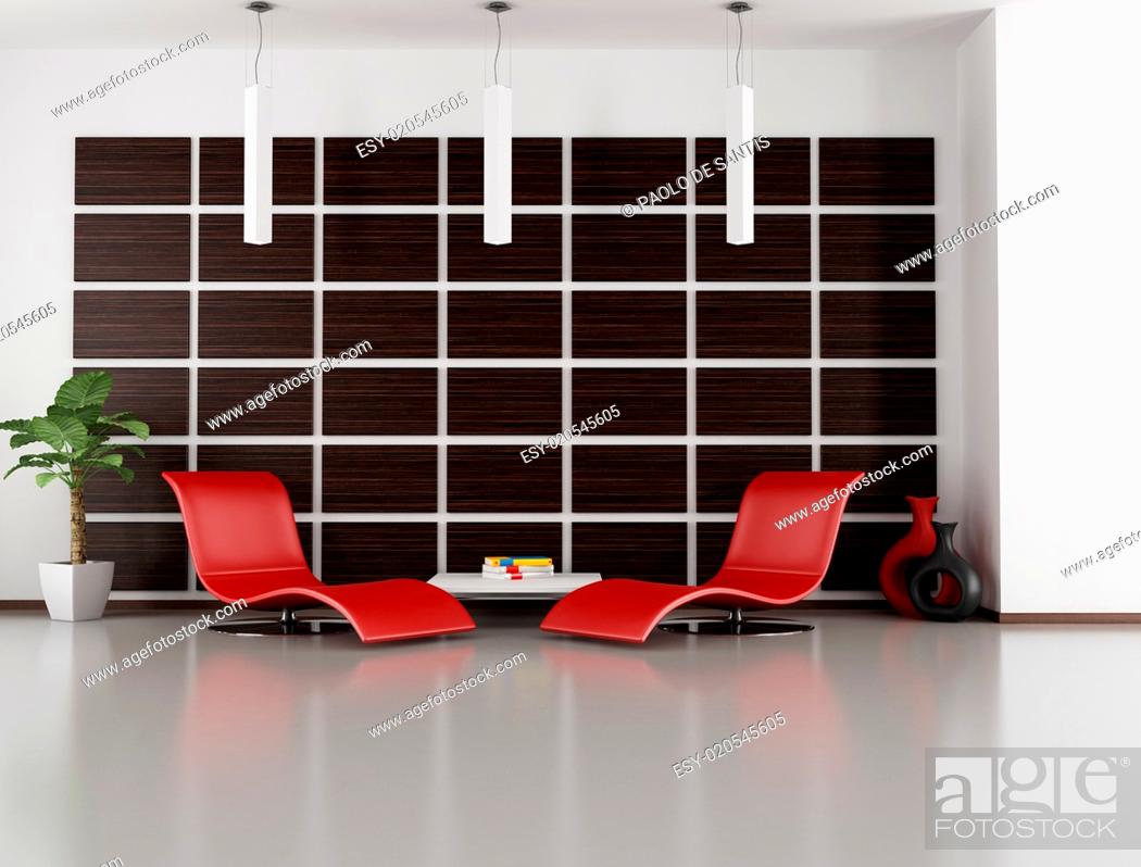 Stock Photo: minimalist livingroom.