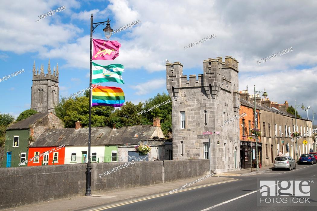Stock Photo: Castel street, Limerick, Munster province, Ireland.