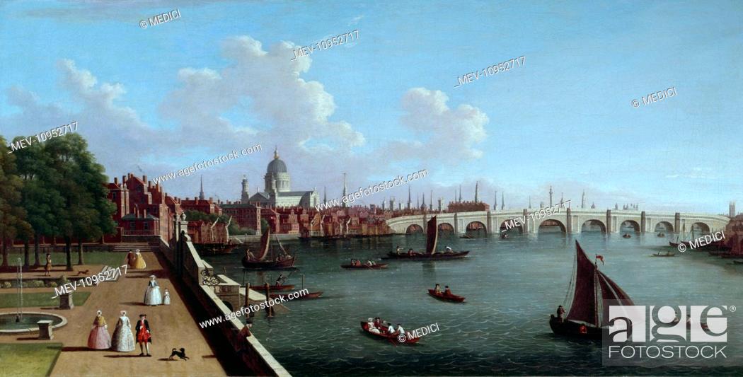 Stock Photo: Blackfriars Bridge and St Paul's from Somerset House – Blackfriars was originally designed by Robert Mylne, and built between 1760 and 1769.