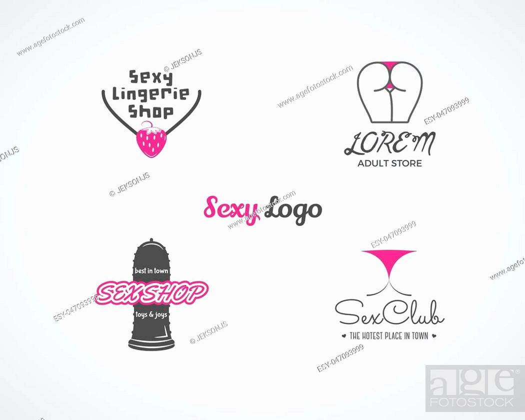 Lamer Detallado Agencia de viajes Collection of cute Sex shop logo and badge design templates, Foto de Stock,  Vector Low Budget Royalty Free. Pic. ESY-047093999 | agefotostock