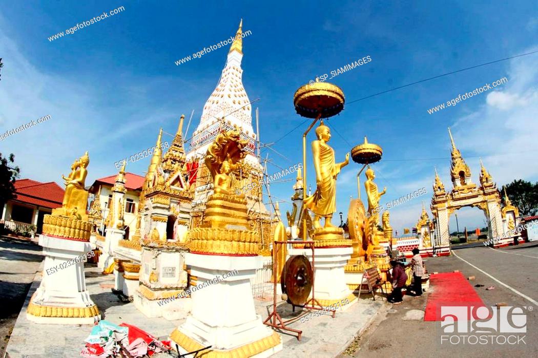 Stock Photo: Wat Phra That Nakhon , Nakhon Phanom , Thailand.