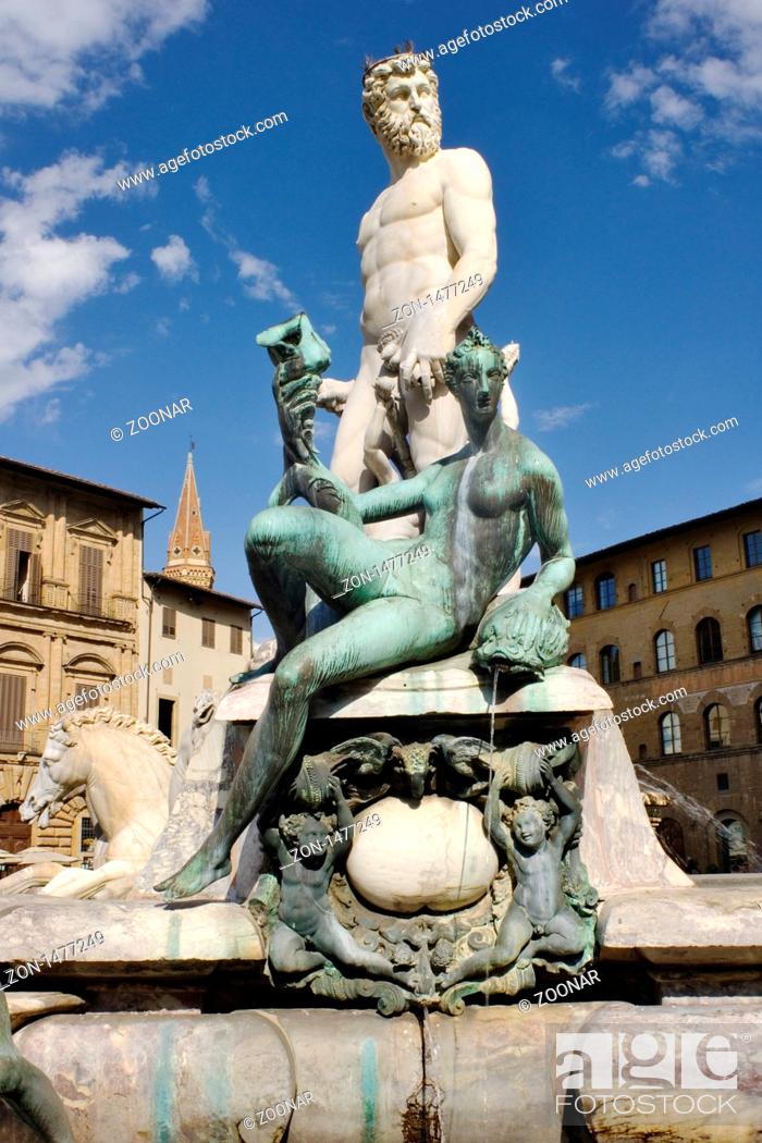 Stock Photo: Der Neptunbrunnen in Florenz.