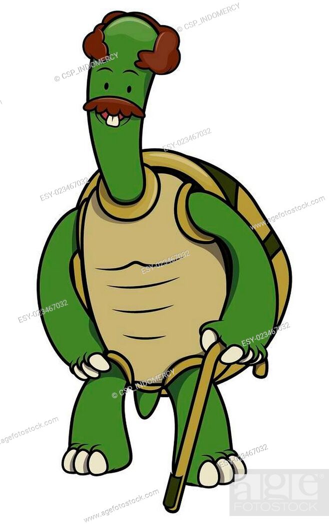 Old turtle cartoon illustration, Stock Photo, Picture And Low Budget  Royalty Free Image. Pic. ESY-023467032 | agefotostock
