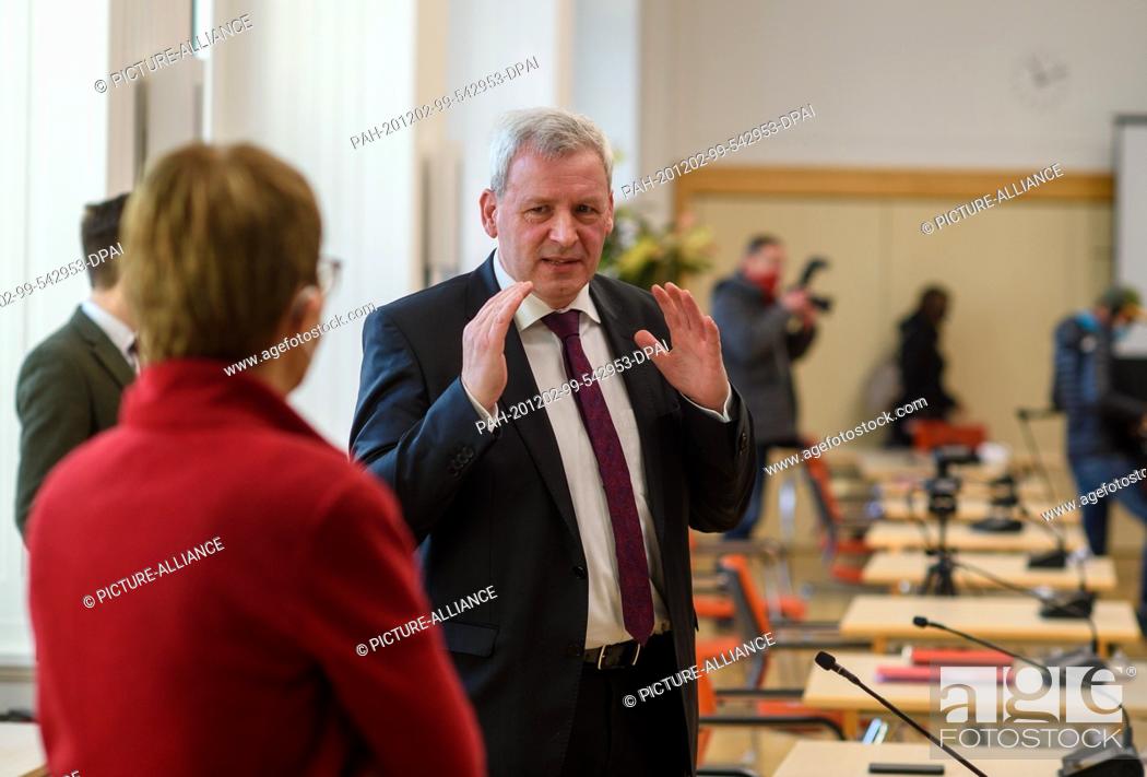 Stock Photo: 02 December 2020, Saxony-Anhalt, Magdeburg: Holger Hövelmann, spokesman for economic and media policy of the SPD parliamentary group in the state parliament of.